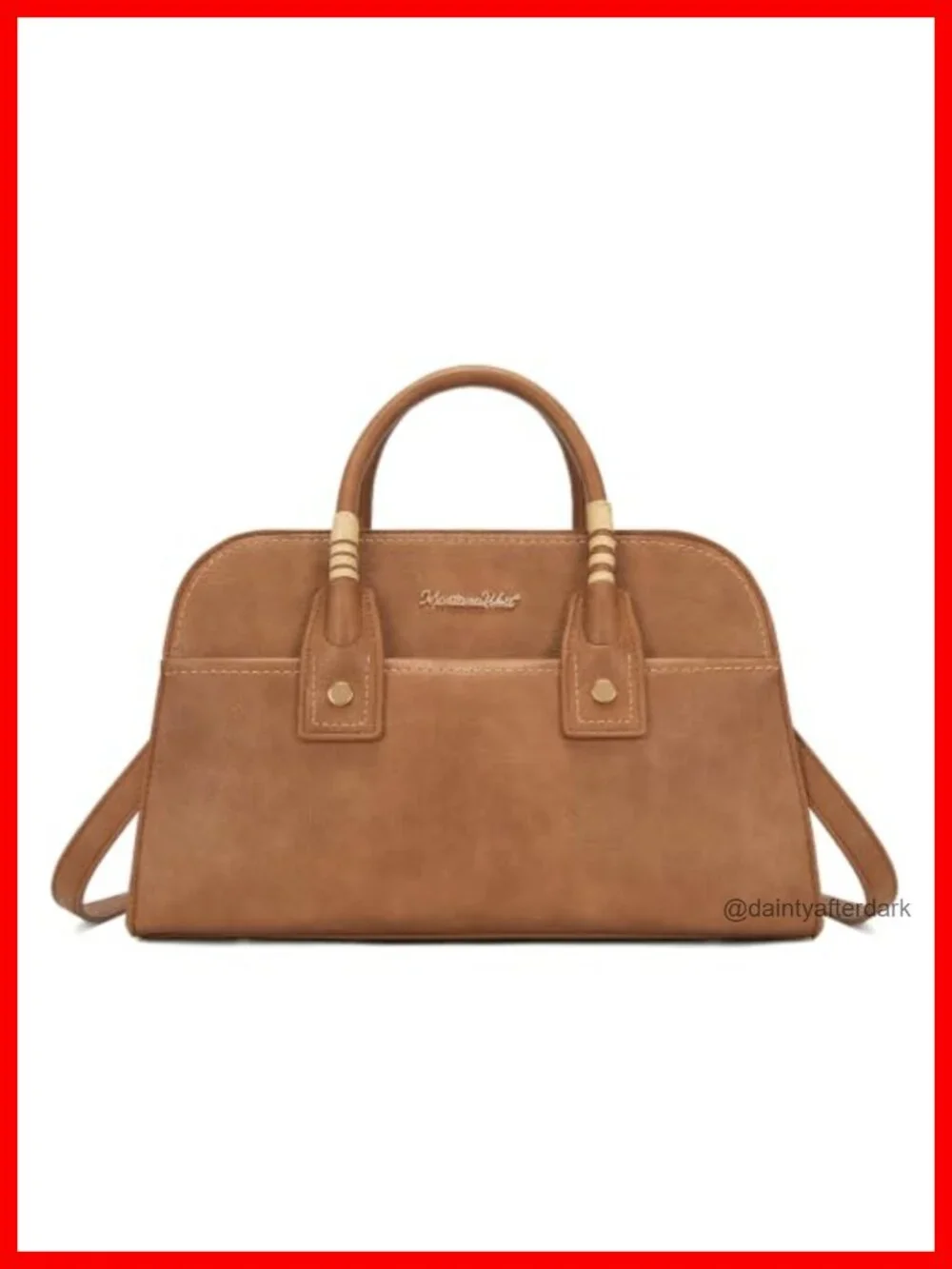Structured Satchel Bag for Women, Vegan Leather, Top Handle Crossbody Purse